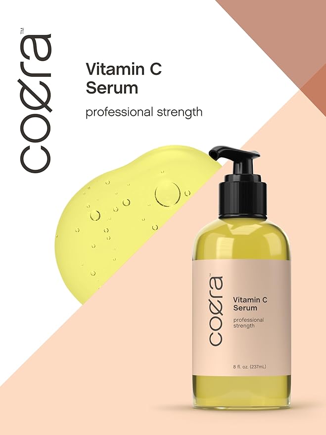 Coera Vitamin C Face Serum | 12% with Ascorbic Acid | 8 fl oz | Hydrating and Moisturizing for Dark Spots | Paraben & SLS Free