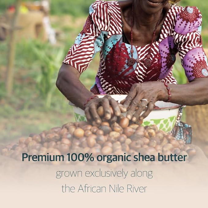 Shea 10 Body Butter with Certified Organic East African Nilotica Shea Butter, Non-Greasy Body Moisturizer for Dry and Itchy Skin, Korean Skincare, 10.14 Fl Oz