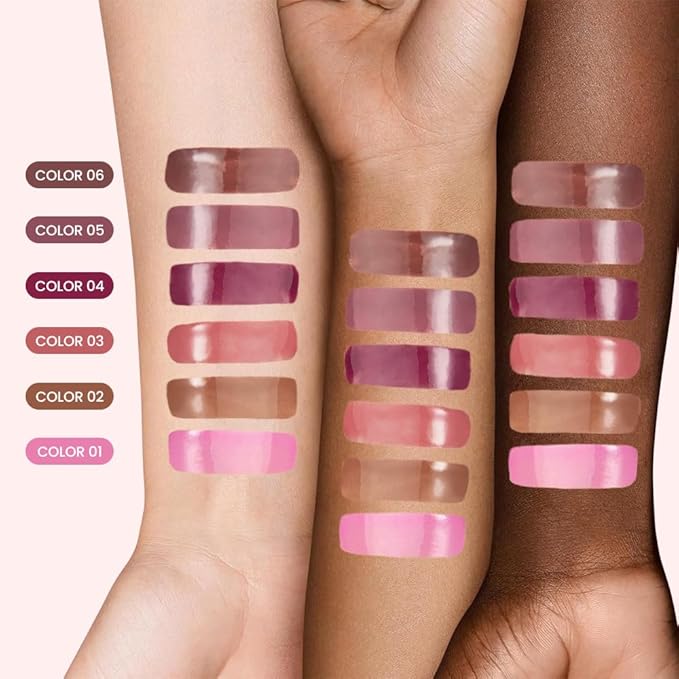 FeiCuiYun Lip Tinted Glowy Balm Hydrating Tinted Lip Serum Lip Gloss, Ultra-Hydrating Natural Vegan Lip Balm, Sheer-Tinted Shine & Hydration, Soothes & Softens Dry Lips Skincare (Purple Grape)