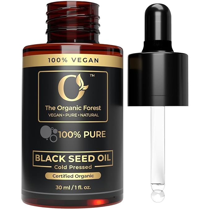 100% Plant Based Black Seed Oil Organic Cold Pressed - Nigella Sativa Black Cumin Seed Oil for Skin & Face - BlackSeed Drops for Hair Growth & Skin Moisturizing