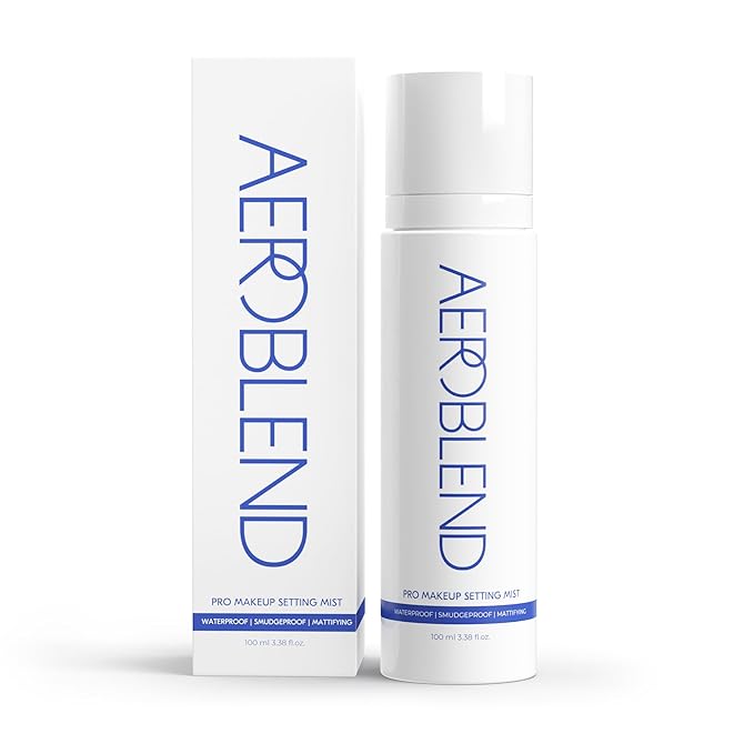 AEROBLEND Pro Makeup Setting Mist – Large 100 ml (3.38 fl oz) Matte Setting Spray – Waterproof, Smudge-Proof, Long-Lasting Hold
