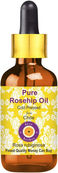 dève herbes Pure Rosehip Oil (Rosa rubiginosa) with Glass Dropper Cold Pressed 5ml (0.16 oz)