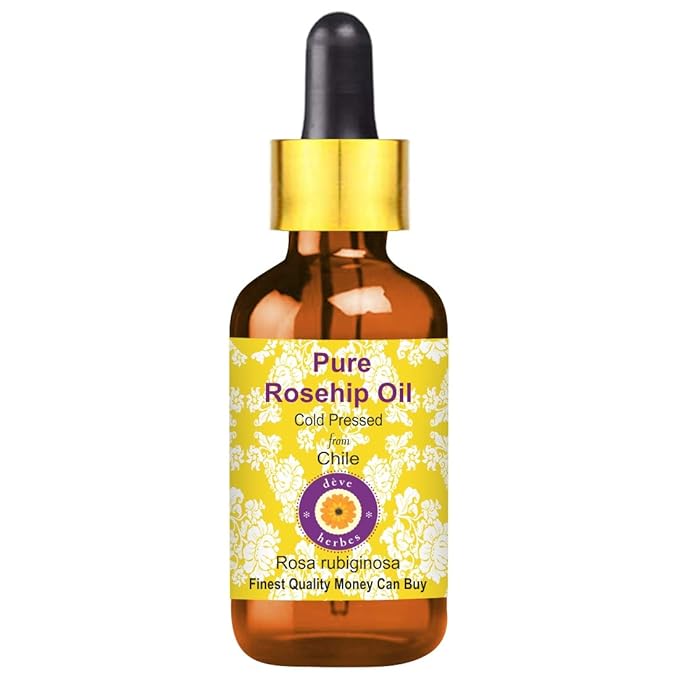 dève herbes Pure Rosehip Oil (Rosa rubiginosa) with Glass Dropper Cold Pressed 100ml (3.38 oz)