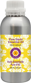 Deve Herbes Pure Garlic Essential Oil (Allium sativum) Steam Distilled 300ml (10 oz)