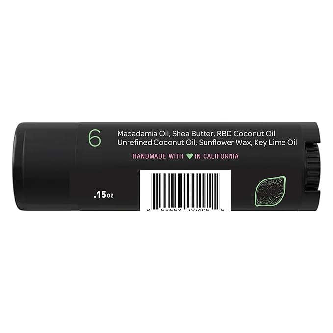 Ellovi Natural Lip Butter Lip Balm - Key Lime - Pure Enough to Eat - Made With Just 6 Vegan Ingredients - Moisturizing Lip Care for All Day Hydration (2-Pack)