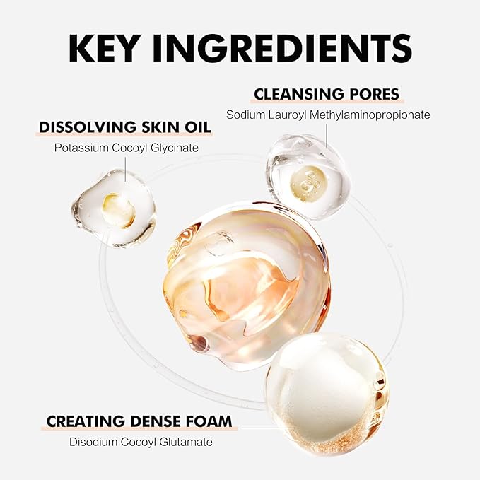CARSLAN Face Wash, Gentle Hydrating Foaming Facial Cleanser, Soothing Cleansing Mousse, Deep Cleans Pores, Makeup Remover, Daily Face Cleanser for All Skin Types (1.69 Fl Oz)