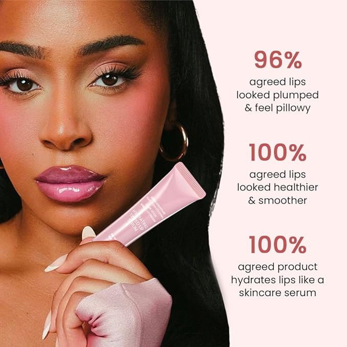 FeiCuiYun 2Pcs Lip Tinted Glowy Balm Hydrating Tinted Lip Serum Lip Gloss, Ultra-Hydrating Natural Vegan Lip Balm, Sheer-Tinted Shine & Hydration, Soothes & Softens Dry Lips Skincare 01+02