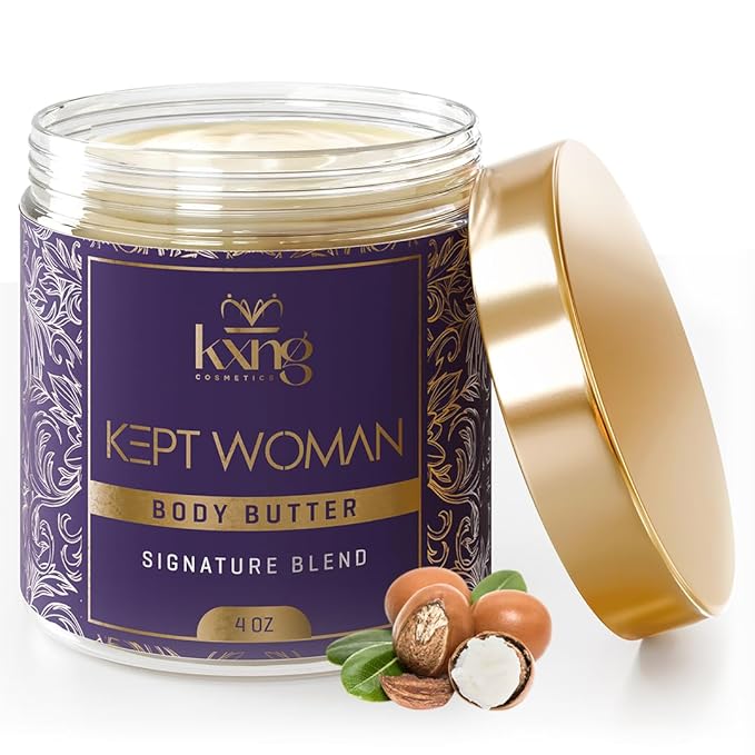 KXNG Cosmetics Luxury Shea Body Butter – 4oz | Deep Moisturizing Body Cream for Women | Butter with Shea, Cocoa, Mango & Coconut Oil | Ideal For Hands, Feet & All Skin Types – Kept Woman
