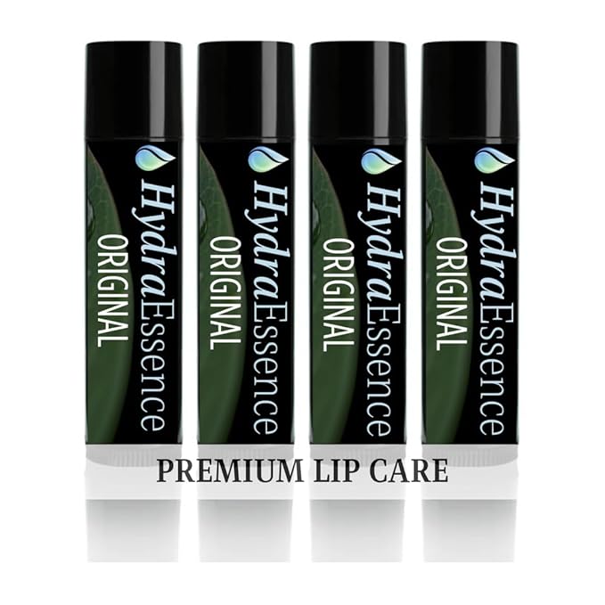 Original Lip Balm 4-Pack – No Menthol No Camphor No Phenol – 7 Natural Ingredients, Fragrance Free, Long-Lasting Moisture