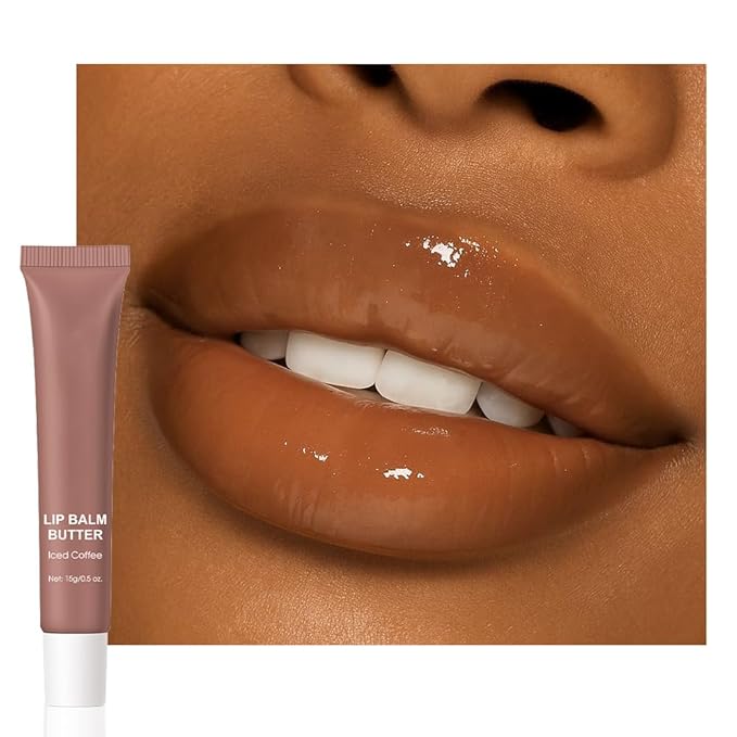 FeiCuiYun Summer Lip Butter Lip Balm, Ultra-Hydrating Natural Vegan Lip Balm, Sheer-Tinted Shine & Hydration, Soothes & Softens Dry Lips Skincare, Bálsamo labial hidratante #3 Iced Coffee