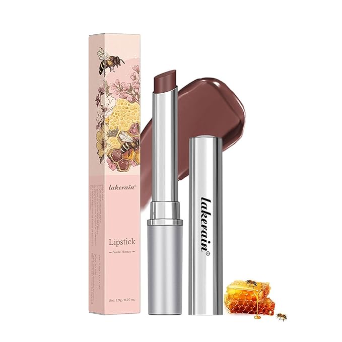 Honey Lipstick Sheer Tinted Lip Balm, Hydrating & Nourishing, Natural Glossy Finish, Moisturizing Lip Color for All Skin Tones Women, Nude