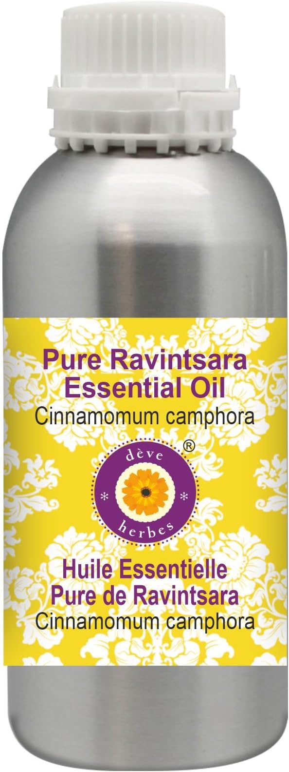 Deve Herbes Pure Ravintsara Essential Oil (Cinnamomum camphora) Steam Distilled 300ml (10 oz)