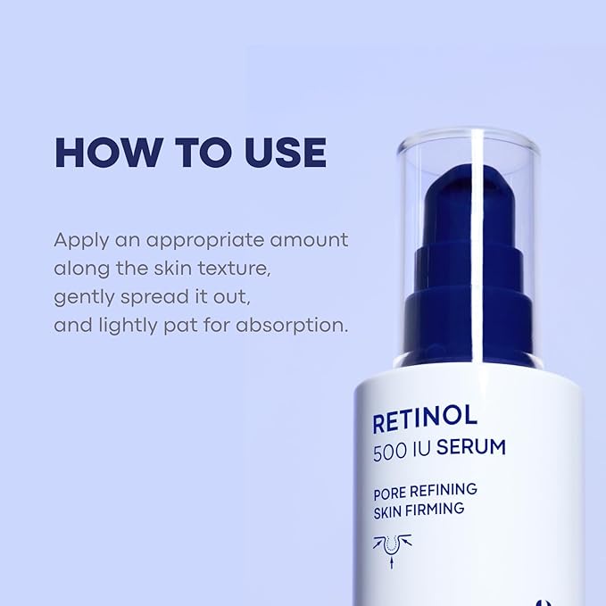Retinol 500 IU Serum – Korean Skin care for Anti aging, Pore care, Wrinkle, Lifting for All Skin Types with Bakuchiol, Squalane, Hyaluronic Acid | 1.01 fl. oz. / 30 ml