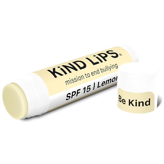 Kind Lips SPF 15 Organic Lemon Lip Balm 3 Pack – Natural Mineral SPF Lip Balm with Zinc Oxide Sunscreen – Beeswax Lip Care for Dry, Cracked Lips – Hypoallergenic, Petroleum Free, Non Toxic, Reef Safe