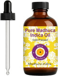dève herbes Madhuca Indica Oil (Madhuca Indica) with Glass Dropper | Cold Pressed | Pure | Natural | for Diluting Essential Oils | for Skin & Massage | Non-Sticky| Lightweight| Unisex | 120ml (4 oz)