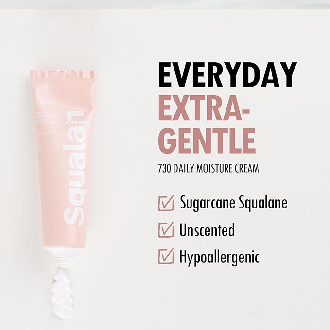 VEGREEN 730 Daily Cream - Only 11 Ingredients Vegan Squalane Moisturizer for Sensitive Skin - Non-Comedogenic Barrier Repair for Skincare Beginners & Minimalists - Fragrance-Free - 1.69 fl oz