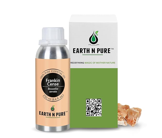 Earth N Pure Frankincense Essential Oil Steam Distilled, Undiluted, Natural and Therapeutic Grade 250 ml