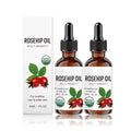 Rosehip Oil for Face, Rosehip Seed Oil, Organic Face Oil for Women, Hydrating Facial Oil for Daily Skincare, Nourishing Skin & Hair, Lightweight Moisturizing Oil (2PC)