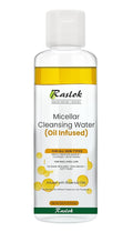 Raslok Micellar Cleansing Water (Oil Infused) – Gently Removes Makeup, Cleanses & Moisturizes – For Face, Eyes & Lips – Alcohol-Free, Paraben-Free – All Skin Types – 200ml / 6.76 fl.oz