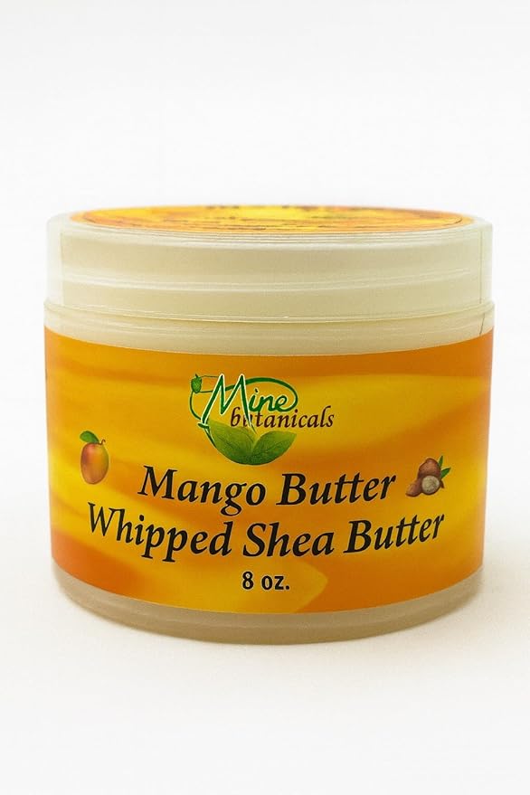 Mine Botanicals Whipped Body Butter with Mango Butter 8 oz, Moisturizing, Nourishing