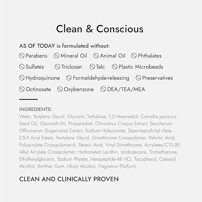 AS OF TODAY R-Peptide Ampoule/Serum | 1% Peptide Anti-Aging Serum | Hydrating Hyaluronic Acid & Vitamin E | Firming, Wrinkles & Deep Moisture | Clean Beauty | Clinically Proven |1 fl oz