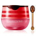 Strawberry & Honey Lip Balm, Vitamin E Lip Masks & Moisturizing/Hydrating Propolis Lip Sleeping Mask With Brush, Nourish And Repair Lip Skin Winter Lip Care Products (Strawberry)