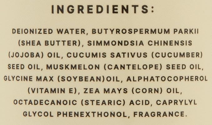 RA COSMETICS Shea Butter Body Lotion with Cucumber Melon & Jojoba Oil Hand & Body Moisturizer with Vitamin E 6 oz
