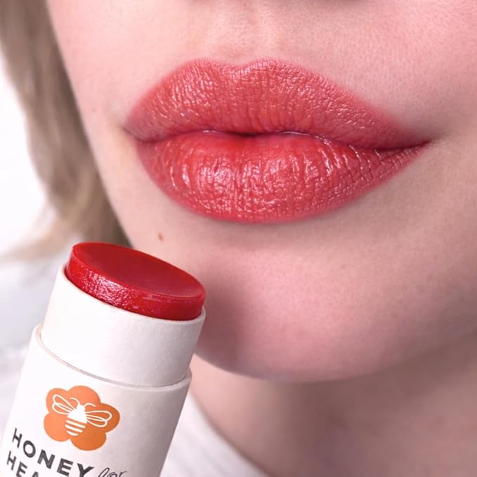 Manuka Honey Lip Balm 15+ UMF – Ultra-Hydrating Formula with Beeswax, Castor Oil & Organic Coconut Oil | 12+ Hour Moisture | Eco-Friendly Recyclable Tube | 0.25 oz / 7 g (Swifty Red)