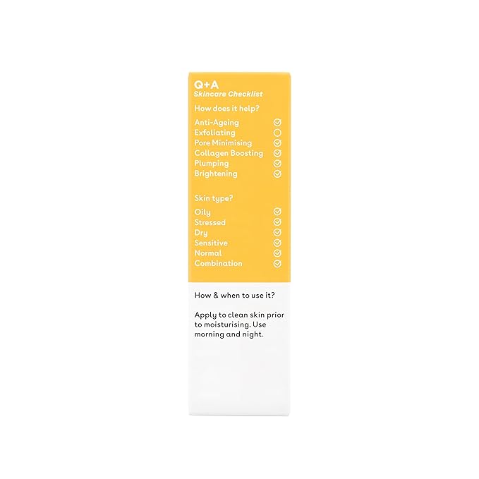 Q+A Multi-Peptide Serum (30ml), Anti-Ageing Face Serum with Polypeptide, Fragrance Free, Smooths Wrinkles, Improves Tone and Elasticity, Skincare for a Youthful Glow