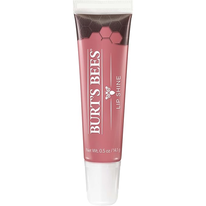 Burt's Bees Lip Care, Moisturizing Lip Shine for Women, 100% Natural, Blush, 0.5 Oz (Pack of 2)
