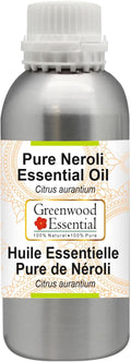 Greenwood Essential Pure Neroli Essential Oil (Citrus aurantium) Steam Distilled 1250ml (42 oz)