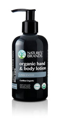 Nature's Brands Organic Hand & Body Lotion by Herbal Choice Mari (Unscented, 8 Fl Oz BPA Free Plastic Bottle) - No Toxic Synthetic Chemicals