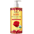 Multi-Used Body Oil For Skin USDA Certified,Face,Hair and Nails,Multi Purpose Organic oil With Rose Petals,Vitamin E & Almond Oil Nourishing & Hydrating ,Body Oil for Moisture & Skin After Bath Oil