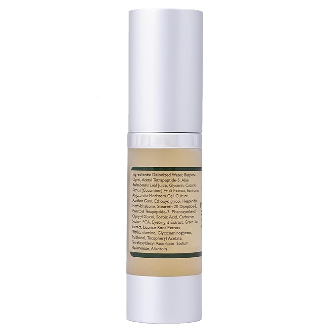 Advanced Plant Stem Cell Eye Serum, Aloe & Vitamin C, Hydrating & Brightening Eye Care Treatment, Smooths Fine Lines, Firms Delicate Skin Beauty, Fast-Absorbing Formula, Airless Pump, 15 ml