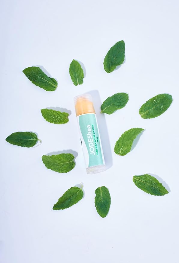 Pure Shea Butter Lip Balm, MINT, Natural Soothing Formula