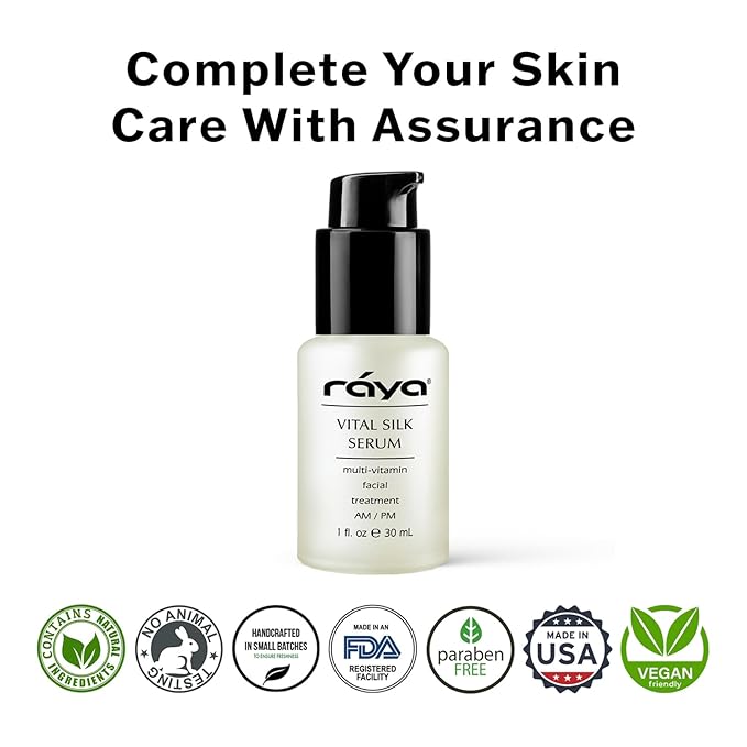 RAYA Vital Silk Serum (509) | Multi-Vitamin Facial Treatment for All Non-Sensitive Skin Beginning to show signs of Age | Softens and Smooths Complexion | Protects From Environmental Damage