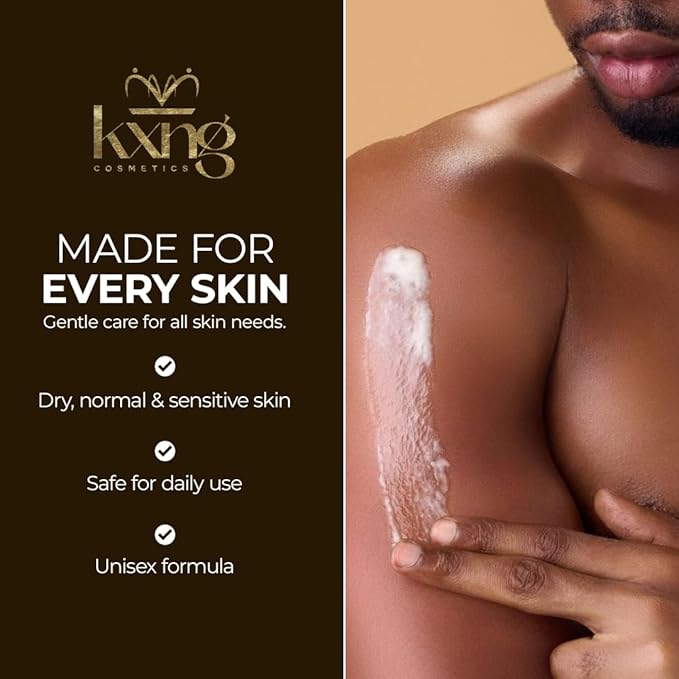 KXNG Cosmetics Shea Body Butter Cream – 4oz | Organic Body Butter for Men & Women with Shea, Cocoa, Mango & Coconut Oil | Deep Moisturizing Cream for Hands, Feet & All Skin Types – High Value