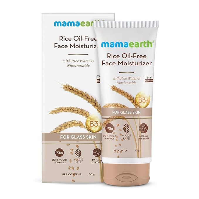 MAMAEARTH Rice Water Oil Free Face Moisturizer | 2.82 Oz/80g