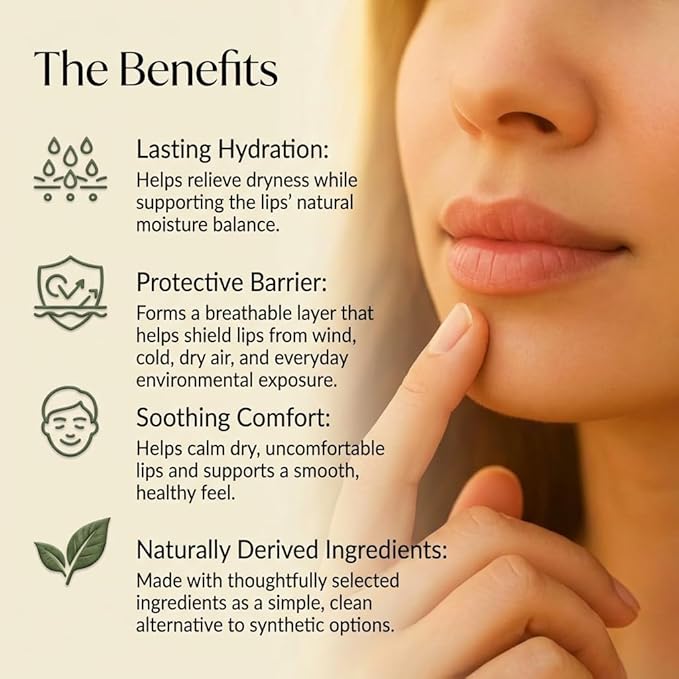 Tallow Lip Balm | 100% Grass-Fed Beef Tallow, Organic Coconut Oil & Beeswax | Natural Lip Care for Dry, Chapped Lips & Dry Lips | No Seed Oils | Peppermint | Handcrafted in USA | 4-Pack
