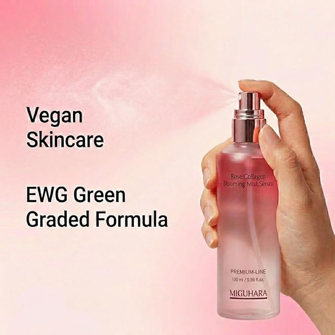 MIGUHARA Facial Mist & Mist Serum, Korean Skincare (Rose)