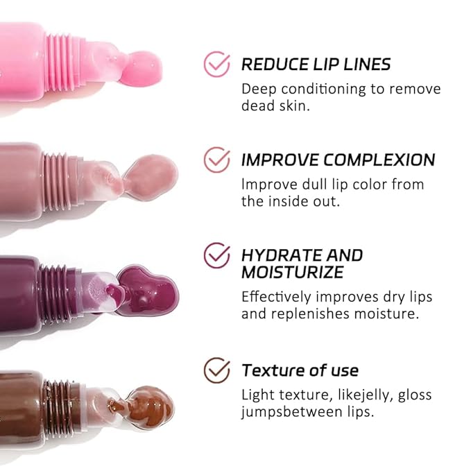 Butter Lip Balm – Ultra-Hydrating Lip Care with Shea Butter & Olive Oil, Soothes Dry Lips with Natural Tint & Gloss Effect, Lip Plumper Moisture & Light Lip Stain Finish #3 Poppy