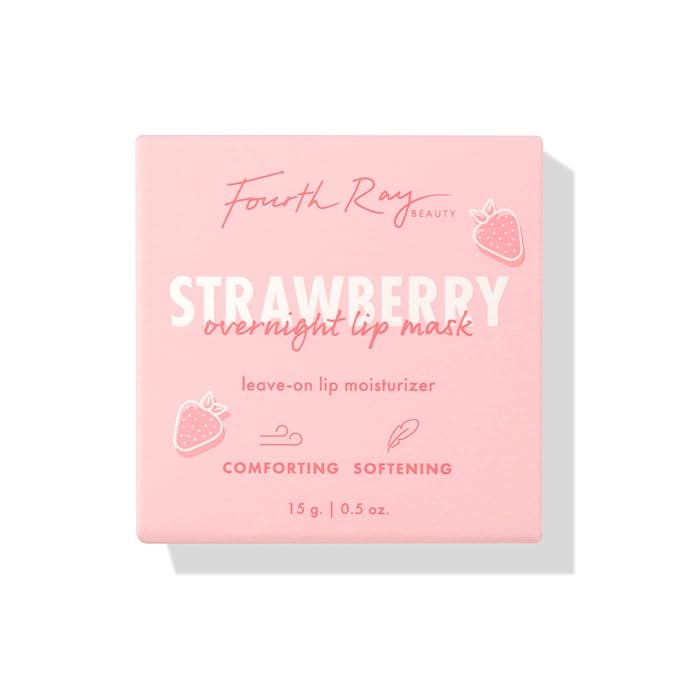 ColourPop Lip Mask - Leave-On Lip Moisturizer & Overnight Mask - Replenishes Dry Lips with Shea Butter, Squalane & Vitamin E - Strawberry (0.5 oz)