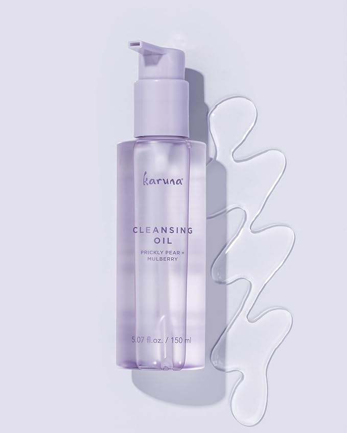 Karuna - Cleansing Oil with Prickly Pear for Clean Skin - Cleanses Without Clogging Pores, Oil Based Cleanser, Travel Size Makeup Remover - Waterproof Makeup Remover- Skin Care Facial Cleanser 150 ml
