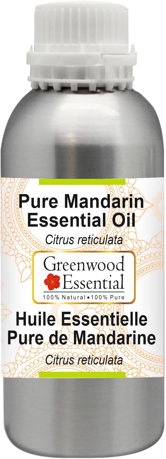 Greenwood Essential Pure Mandarin Essential Oil (Citrus reticulata) Steam Distilled 630ml (21.3 oz)