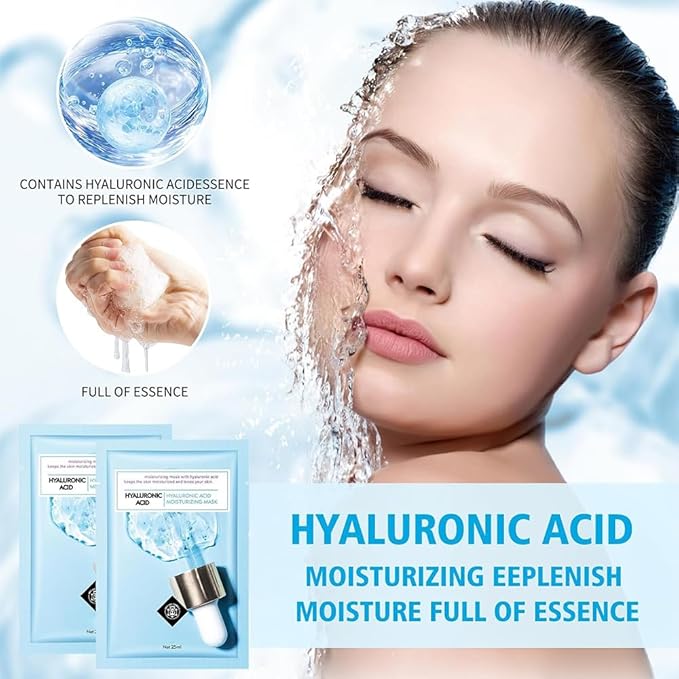 Facial Masks Skincare for Women,Moisturize Face Mask Sheet for Girl,Hydrating Face Mask for All Skin Types,Dry Skin & Sensitive Skin (10-Packs)