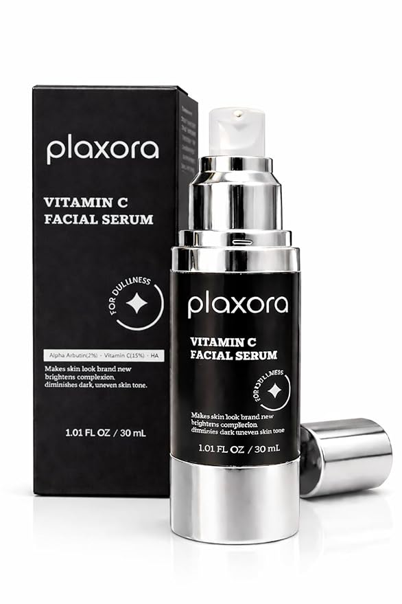 Vitamin C Brightening Serum – Anti Aging Face Serum with 15% 3-O-Ethyl Ascorbic Acid + 2% Arbutin + Peptide Complex & HA, 30 mL / 1.01 fl oz
