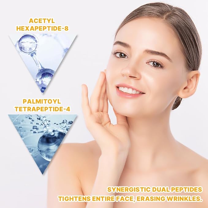 Multi Peptide Face Serum for Anti Aging with Collagen Boosting,Reduces Wrinkles Face Hydrating Serum,with Acetyl Hexapeptide8,Palmitoyl tetrapeptide-4,1.01 Fl Oz / 30 ml