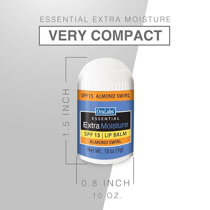 Essential Moisture Mini Lip Balm - Vanilla Mint – 12 Count – SPF 15 Lip Care – Great for Weddings, Parties, Favors, and Everyday Use (Almond Swirl)