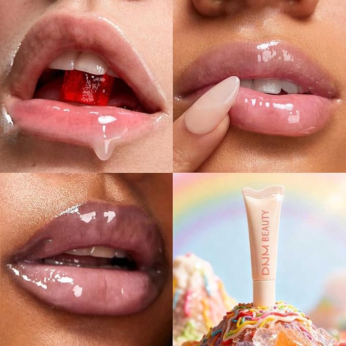 Tinted Lip Serum Melting Lip Balm, Hydrating Tinted Lip Balm For A Glossy Finish & Soft, Nourished Lips with Plumping Polypeptides, Supple Lips, Vegan & Cruelty-Free (04#Candy Lane)