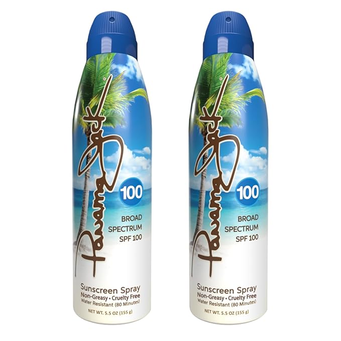 Panama Jack Continuous Spray Sunscreen - SPF 100, Broad Spectrum UVA/UVB Protection, PABA, Paraben, Gluten & Cruelty Free, Water Resistant (80 Minutes), 5.5 OZ (Pack of 1)